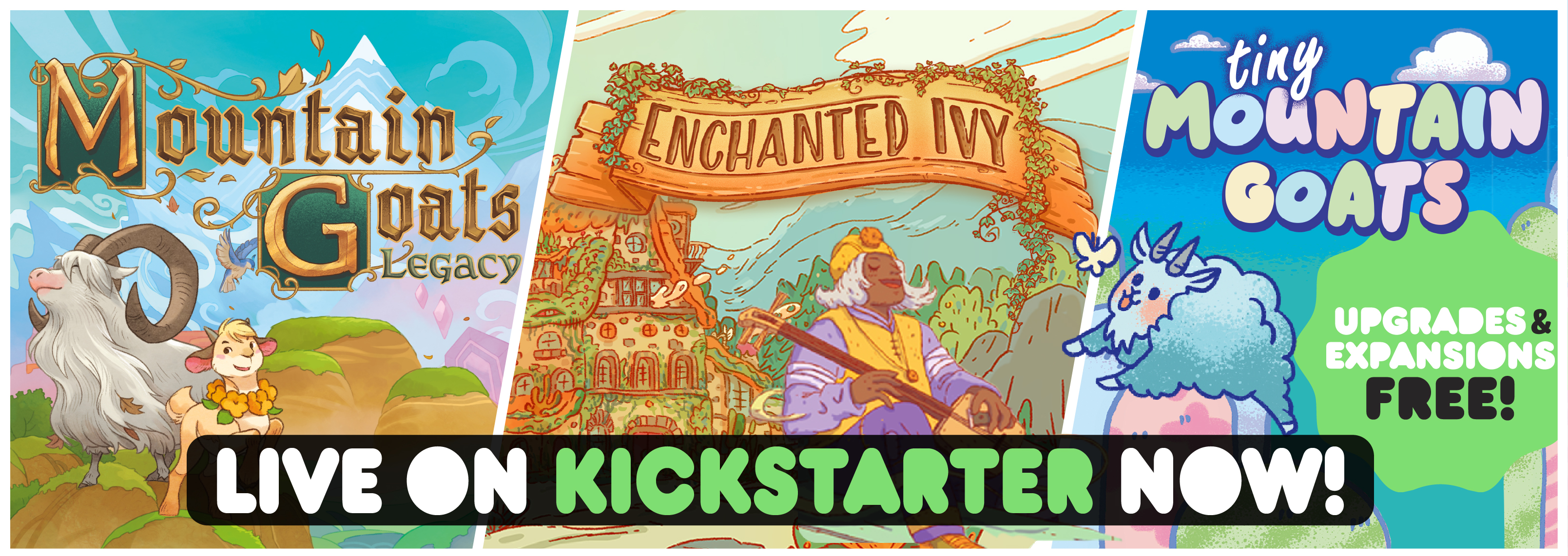 Mountain Goats: Legacy and Enchanted Ivy - Landscape Banner