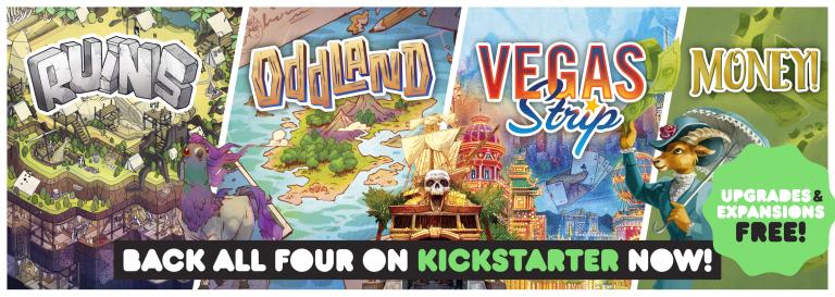allplay kickstarter Ruins, Oddland, Vegas Strip, and Money